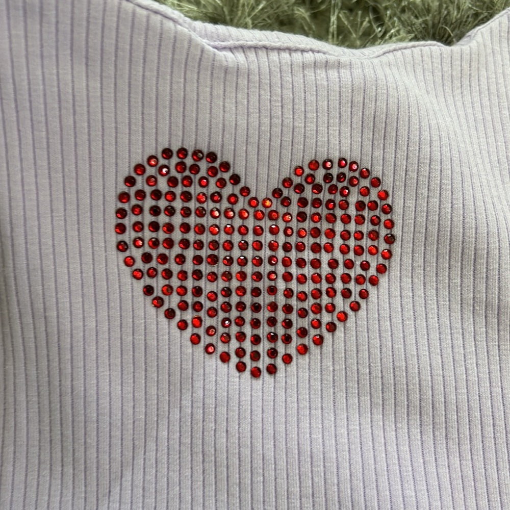 Garage Rhinestone Heart Tank Top - Picture 2 of 4
